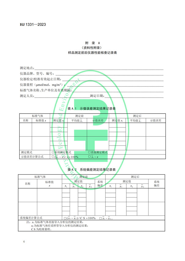 HJ 1331-2023《固定污染源廢氣總烴、甲烷和非甲烷總烴的測定便攜式催化氧化-氫火焰離子化檢測器法》-8